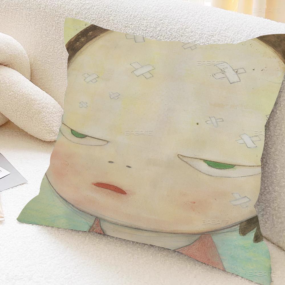 Yoshi Tomo Nara Pillow Cover Sofa Cushion Cover Home Room Decoration Children Gift