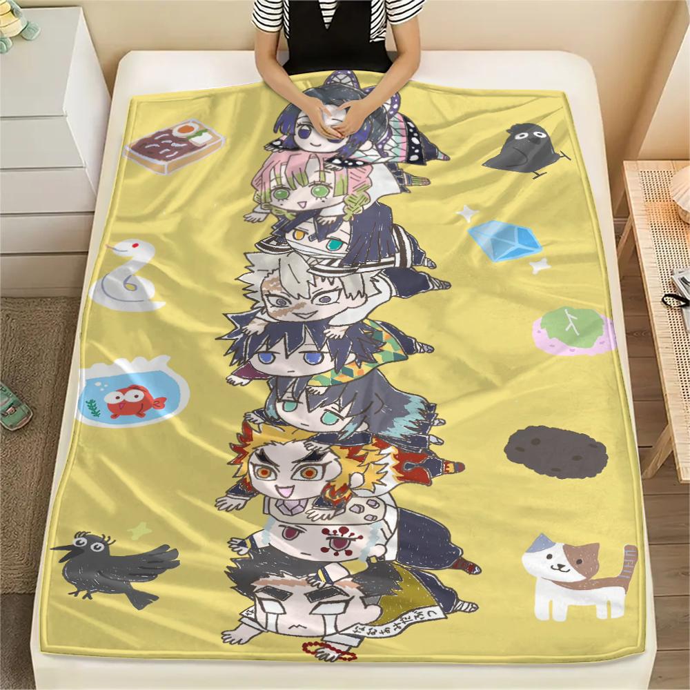 Demon Slayer Character Group Blanket, Warm Throw for Home Use, Great Gift for Demon Slayer Collectors.chl
