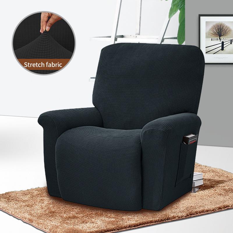 Split Jacquard Recliner Cover Elastic Lazy Boy Chair Sofa Covers Stretch Spandex Couch Slipcovers Armchair Case Solid Color