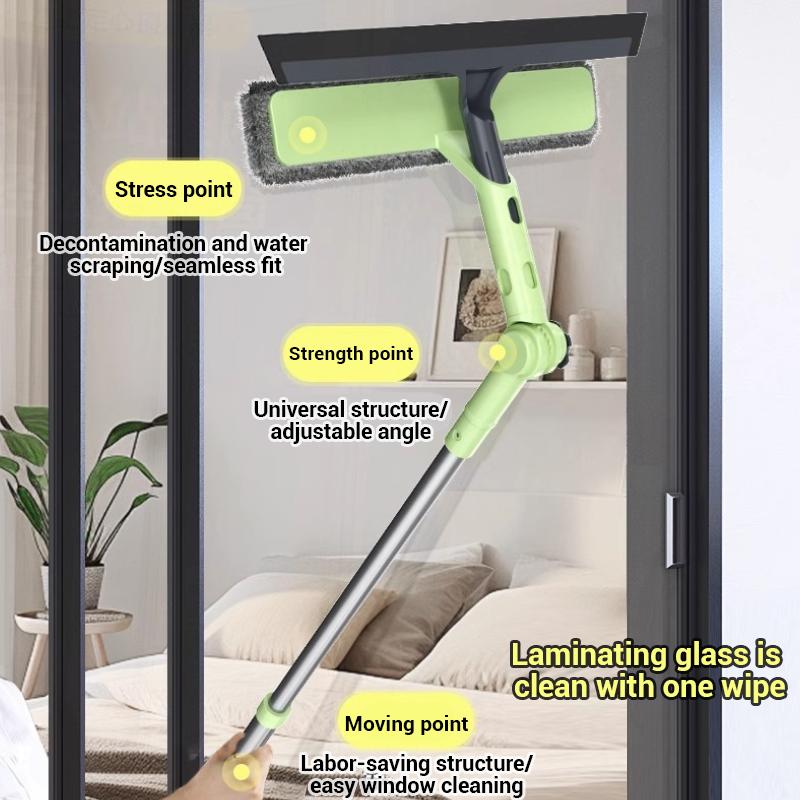 1 Stück Ausziehbarer Doppelseitiger Fensterabzieher Hochfensterputzer Allzweck-Reinigungswerkzeuge Für Glaswände Und Böden