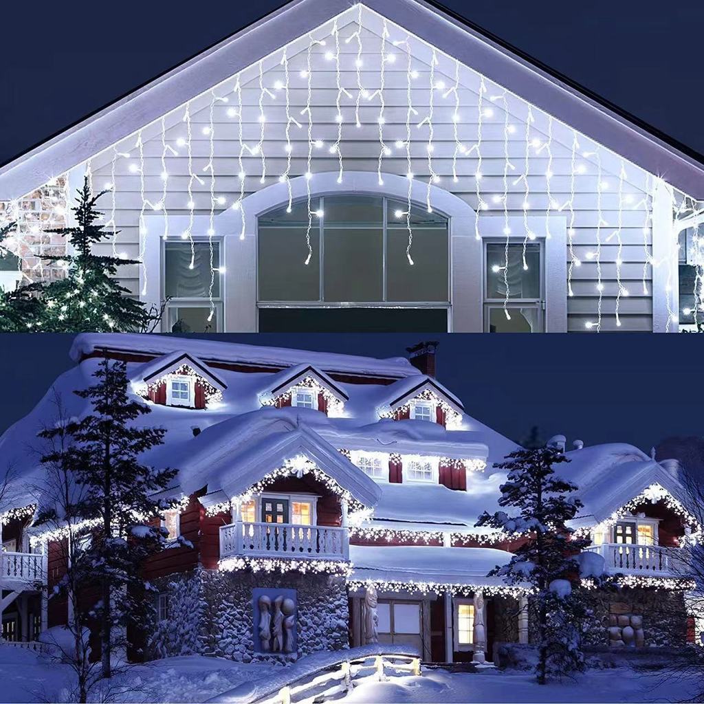Gipskraut-Stil Solar-Lichterkette mit blinkenden Sternen für Weihnachts- und Hochzeitsdekoration