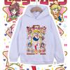Kids Anime Cotton Tshirt Sailor Moon Characters Print Unisex Hoodie Sweatshirt for Boys Girls 100-160cm Height