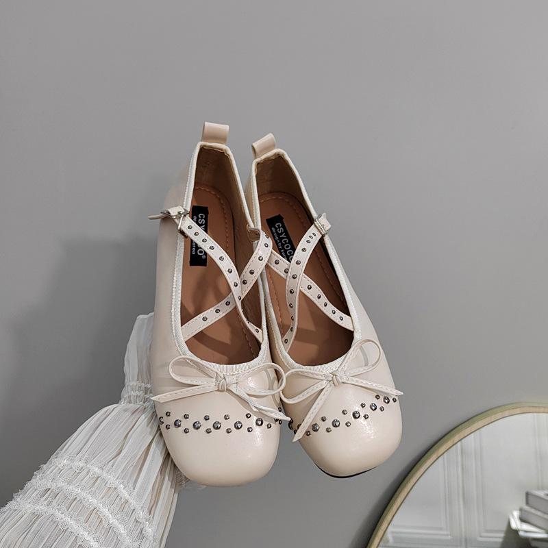 Fashion IPPEUM Mary Jane Shoes Round Toe Ballet Flats 2025 New Arrival Shoes Ballerinas Zapatos Mujer