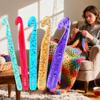 5pcs Large Crochet Hook Set 12mm-25mm Transparent Crystal Knitting Needles DIY Yarn Knitting Tool Yarn Knitting Needles Set