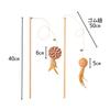 Cat Toy Fish and Catnip Elastic Wooden and Hemp Stress and Exercise 3-Piece Set Toys, Band, Materials, Relief,