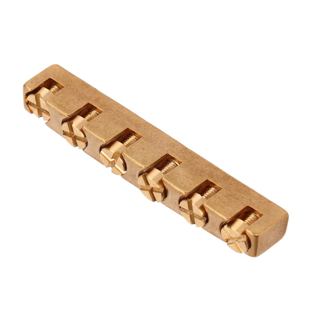 Guitar Nut 6 String Brass Adjustable Instrument Accessory Replacement Part for Bass