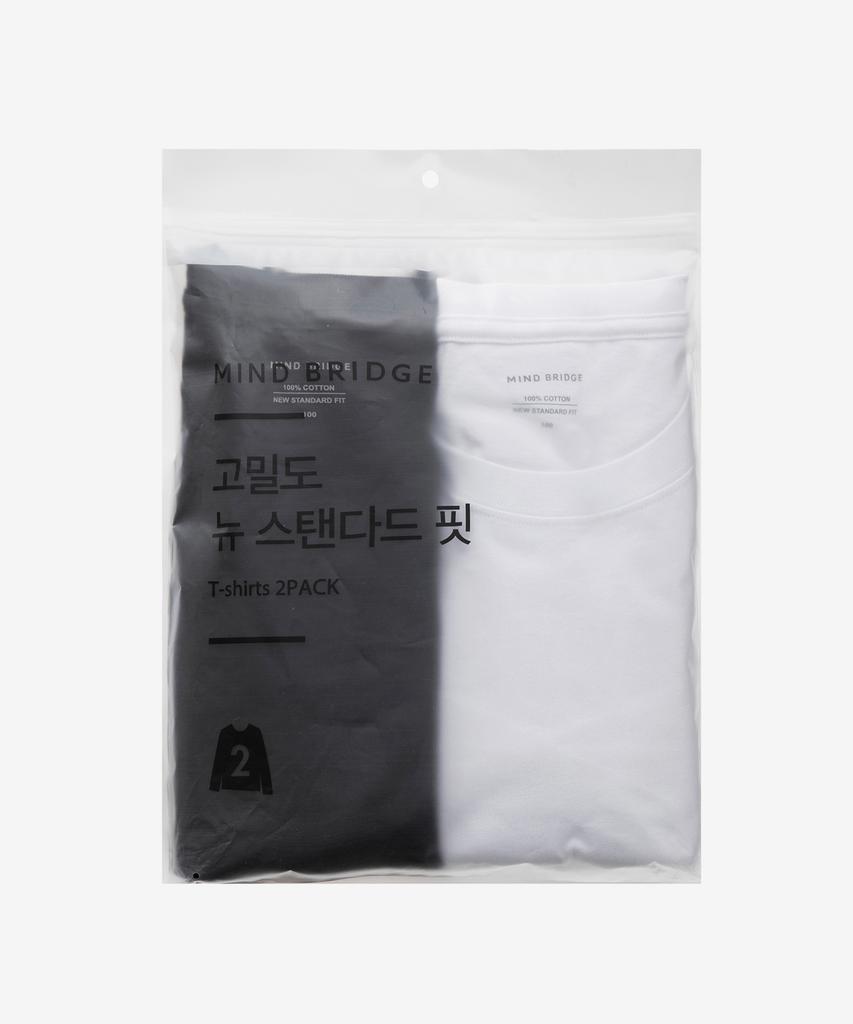 MINDBRIDGE [2Pack] High-Density Pure Cotton Daily Long Sleeve T-Shirt_2 Pack - 2 Colors
