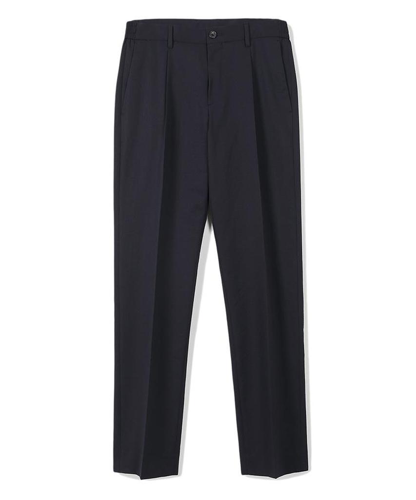 NOTIG One-Pleat Slim Fit Seersucker Pants Navy_Okg1Ptlp192N1