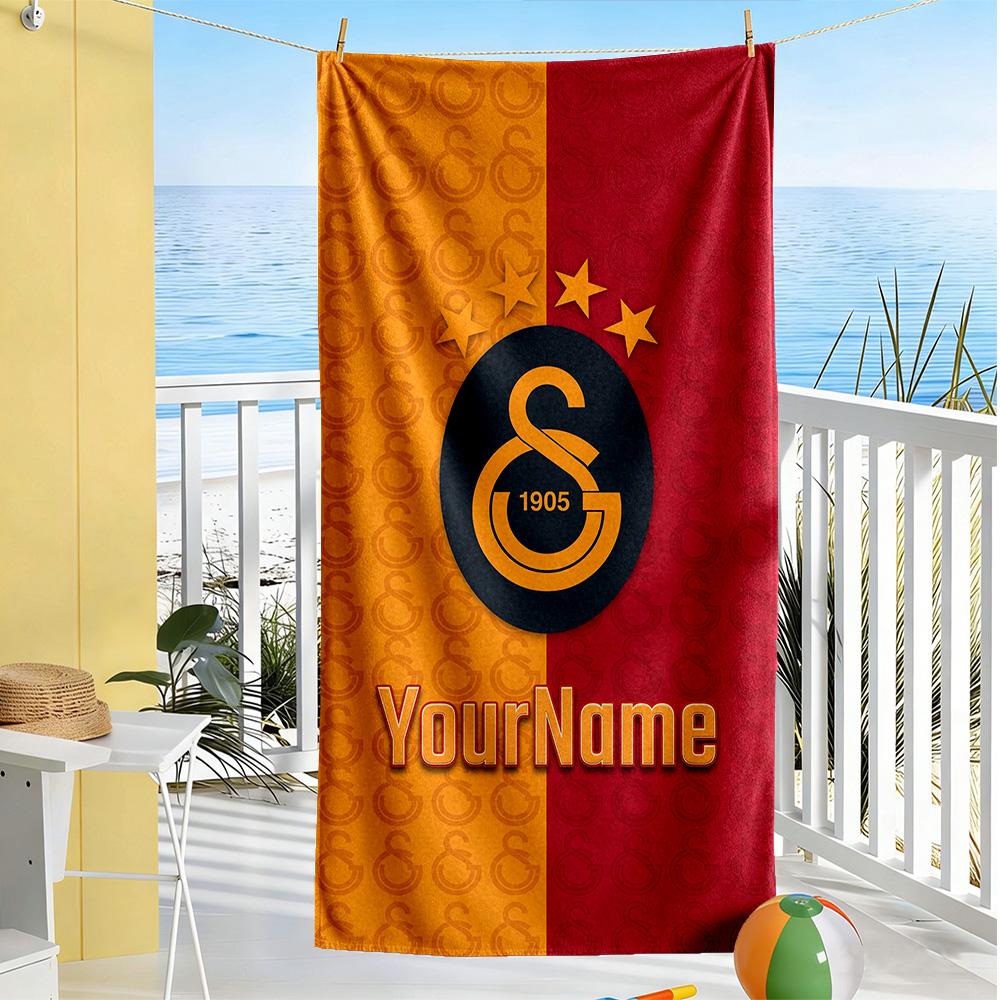 Galatasaray Customize Your Name Beach Towel Super Soft Microfiber Quickdry Fabric Portable For Swimmingbeachcamping Travel Beach Accessoriesgym