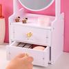 Assembly Makeup Mini Table Multifunctional Cosmetics Storage Rack With Rotating Mirror Skin Care Products Organizer Drawer Shelf