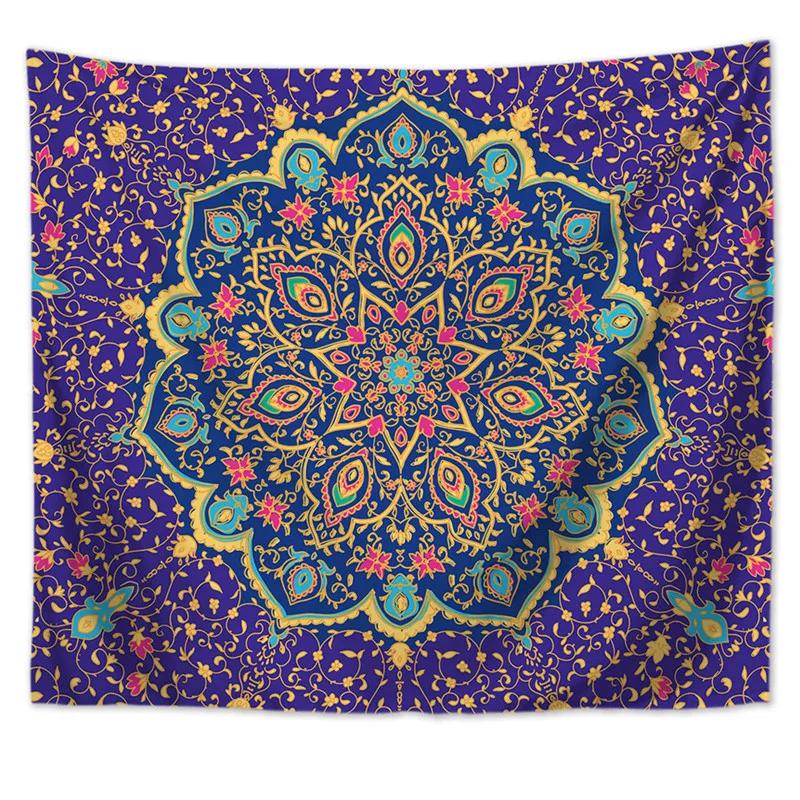 Indian Wall Hanging Boheme Mandala Tapestry Home Decor Living Room Background Carpet Cloth Hippie Blanket