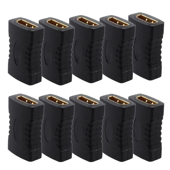 DOONJIEY 10Pcs HDMI-compatible Female Extender Adapter Female to Coupler Connector for HDTV