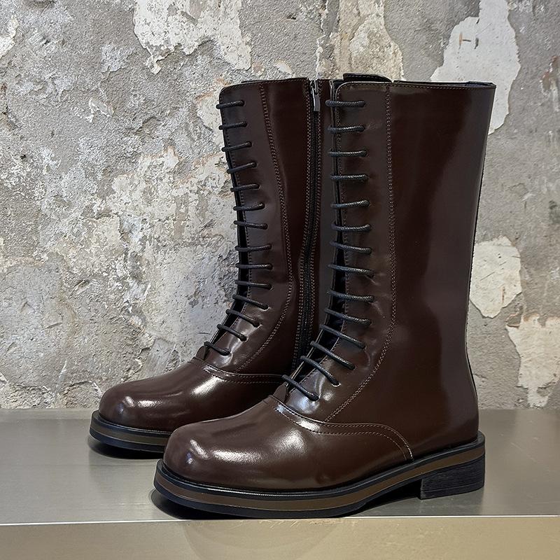 2025 New Men's Retro Casual High-top Thick-soled Versatile Thick-soled Heightening Martin Boots 57012-Q