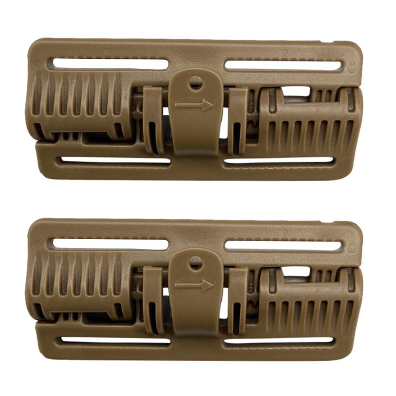 2Pcs Tactical Vest Quick Release Buckle Slider Molle Strip Module Strip Buckle