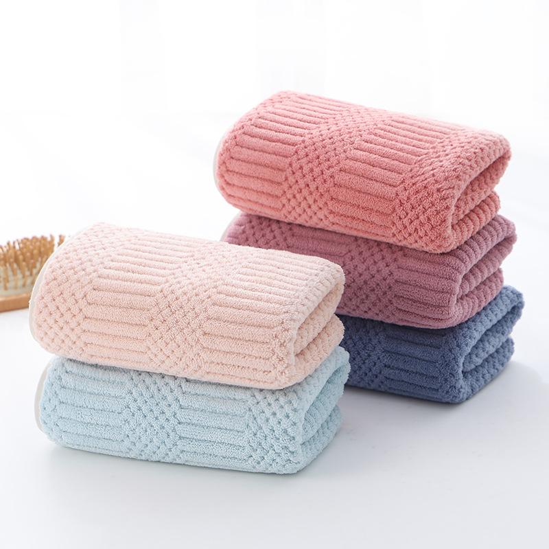 Auspicious Grid Thickened Absorbent Towel
