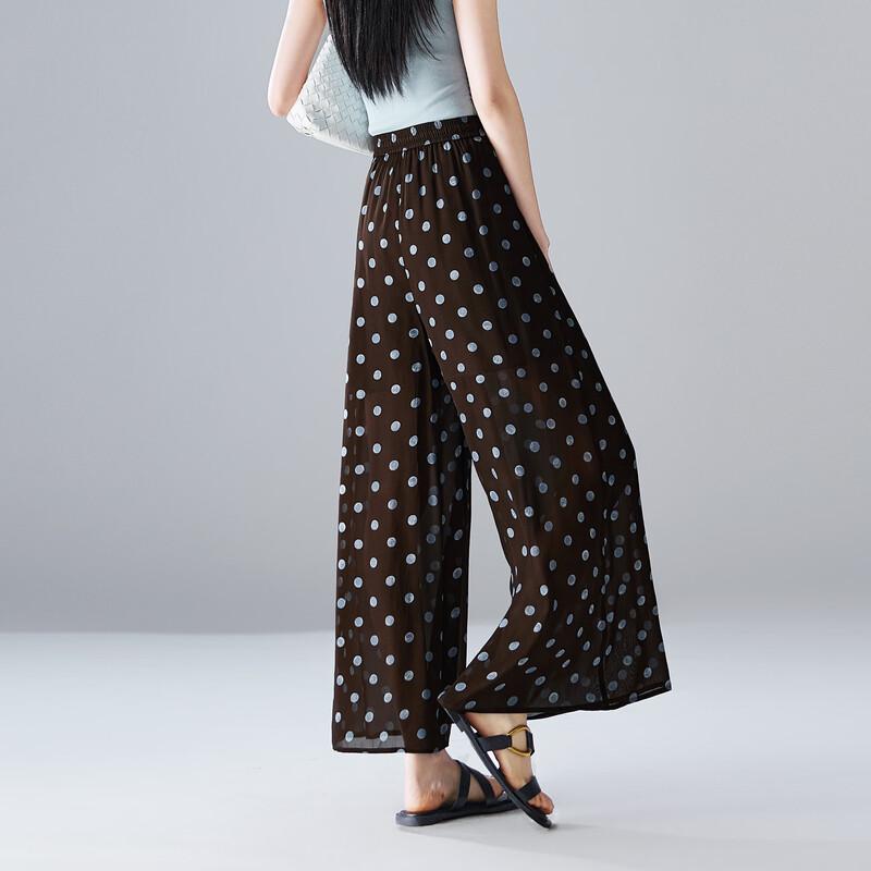 SOFSIL Women's Retro Polka Dot Wide-Leg Pants
