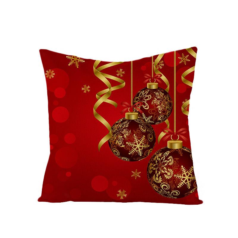 New Christmas Pillow Cover Printed Decorative Cushion Cover Home Sofa Cushion Linen Sofa Back