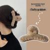 Elegant Korean Large Plush Hairpin - Stylish Shark Clip for Women