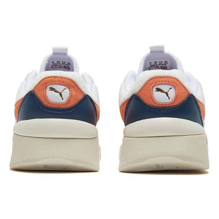 Puma Aeon Heritage Sports Versatile Suede Slip-Resistant Durable Low-Top Marathon Running Shoes Women Sneaker White Orange 370961-05