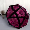 1pc Rose Floral Automatic Umbrella High Quality Canopy, Portable Folding Umbrella with, Ideal Gift for - Travel, Everyday, Formal Events, Stylish Acce