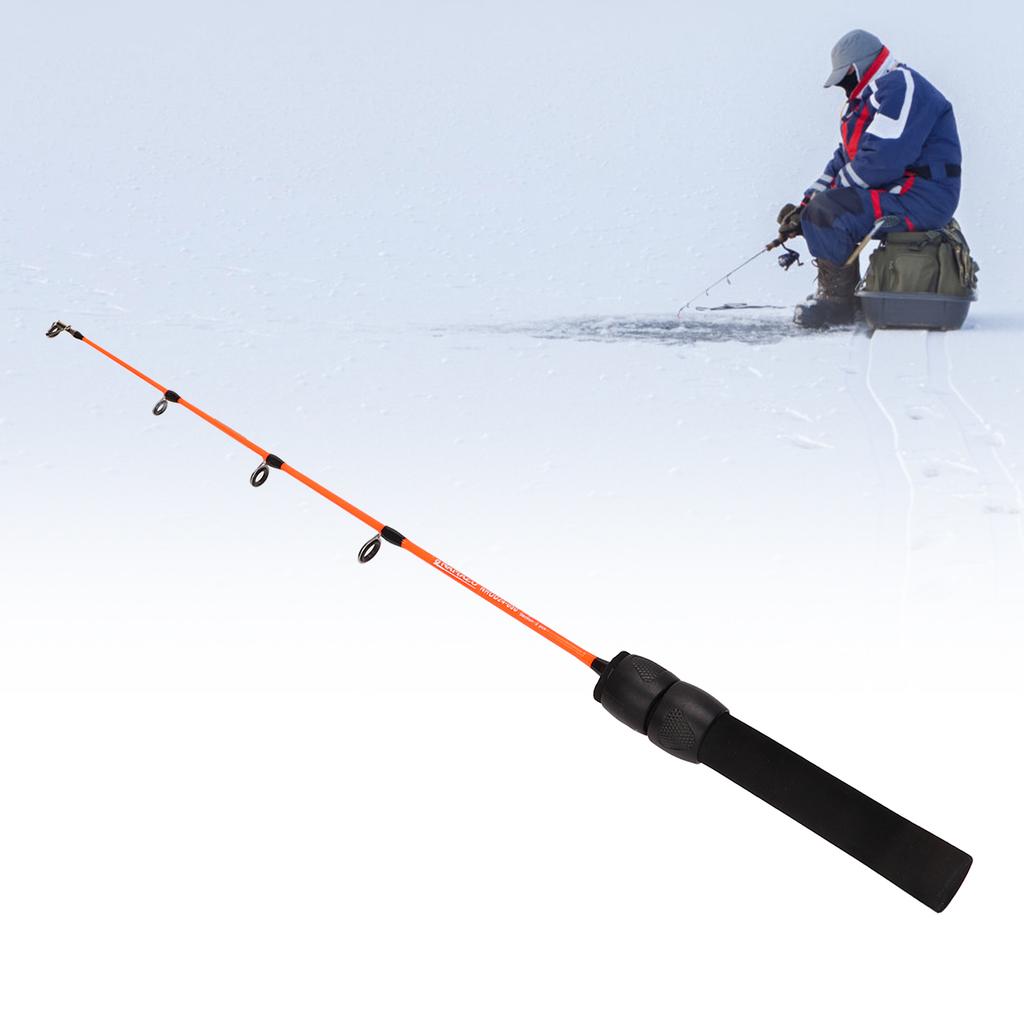 50cm Mini Ice Fishing Rod Short Portable FRP Ice Fishing Pole with EVA Anti Slip Handle