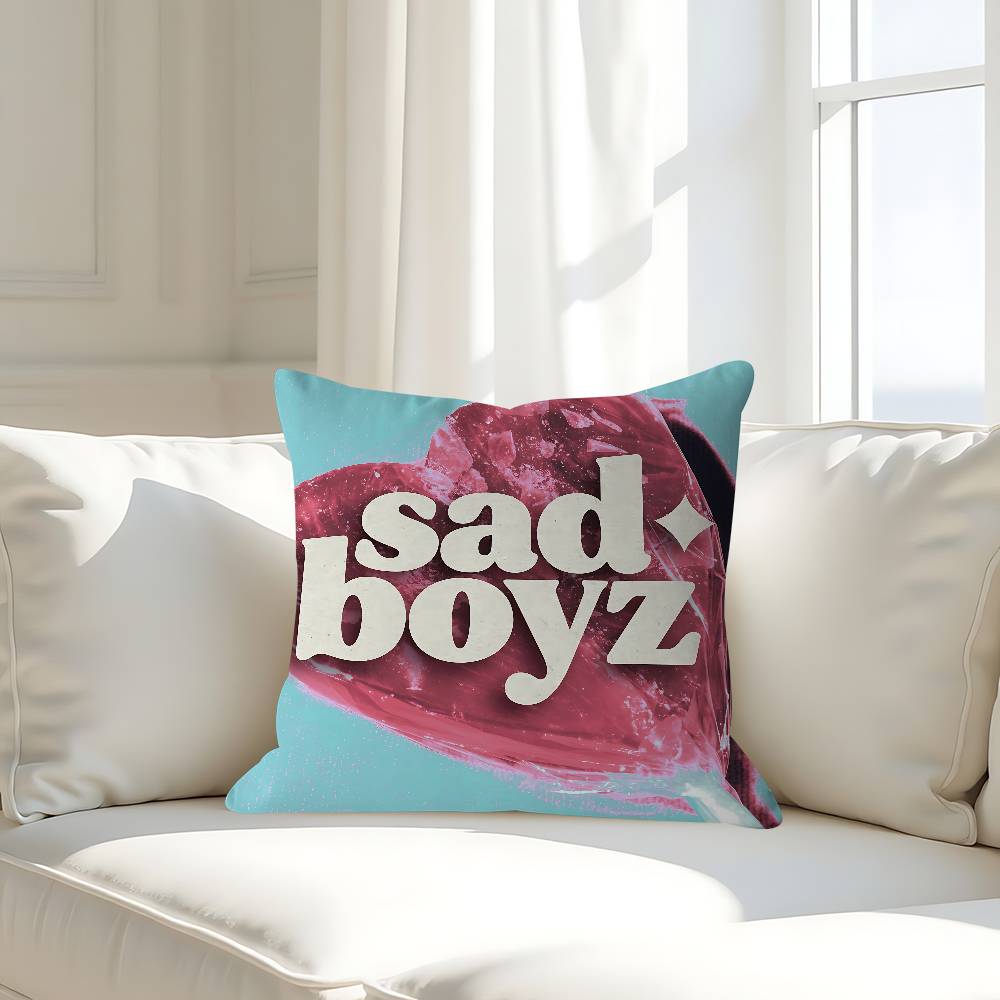 Наволочка Sad Boyz Съемная Моющаяся Наволочка – Всесезонный Мягкий Лен 16x16Inch