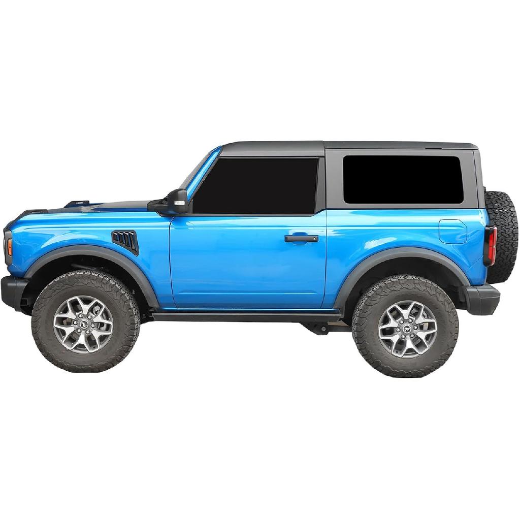 Linskip Kotflügelentlüftungs-Zierleisten-Set für 2021-2024 2026 Ford Bronco Standard, Kotflügelentlüftungsabdeckungen für Bronco 2/4-türige Zubehörteile Glänzend Schwarz