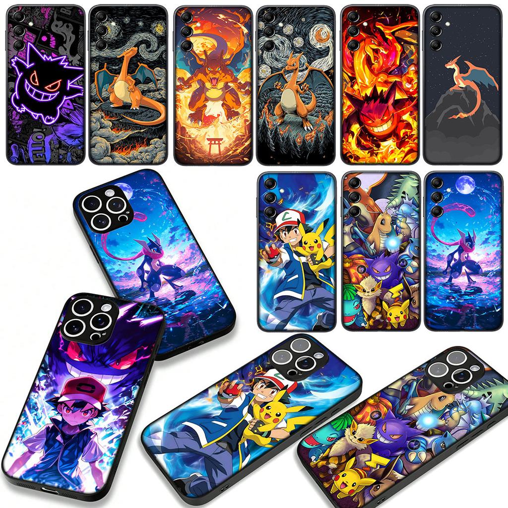 P-Pokemons Charmander P-Pikachus Phone Cover Case for Apple iPhone 16 15 14 Plus 13 12 Mini 17 Pro Max + 16E Air 16+ ProMax