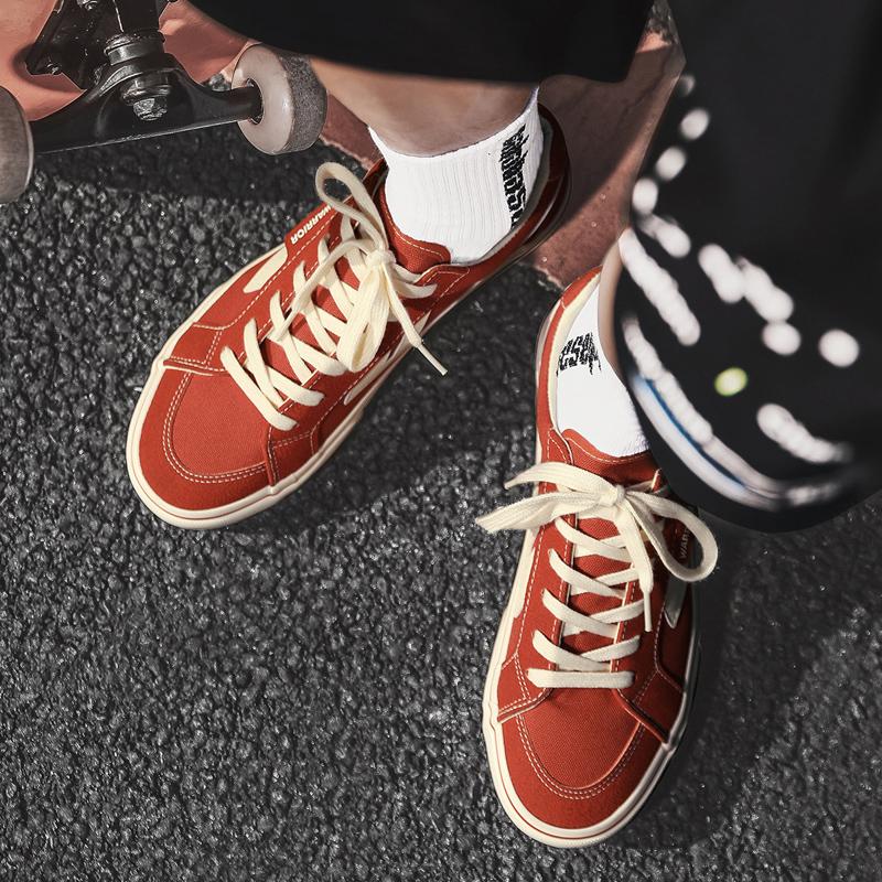 Warrior Simple Versatile Youth Campus Fashion Trend Daily Commute Durable Balanced Lightweight Low-Top Skate Shoes Unisex sneaker WXY-Q705HJ04