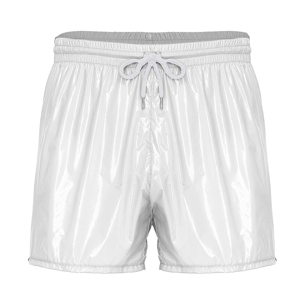 Herren Wasserdichte Badehose Trainingsshorts Kordelzug Elastischer Bund Eingearbeiteter Slip Boxershorts