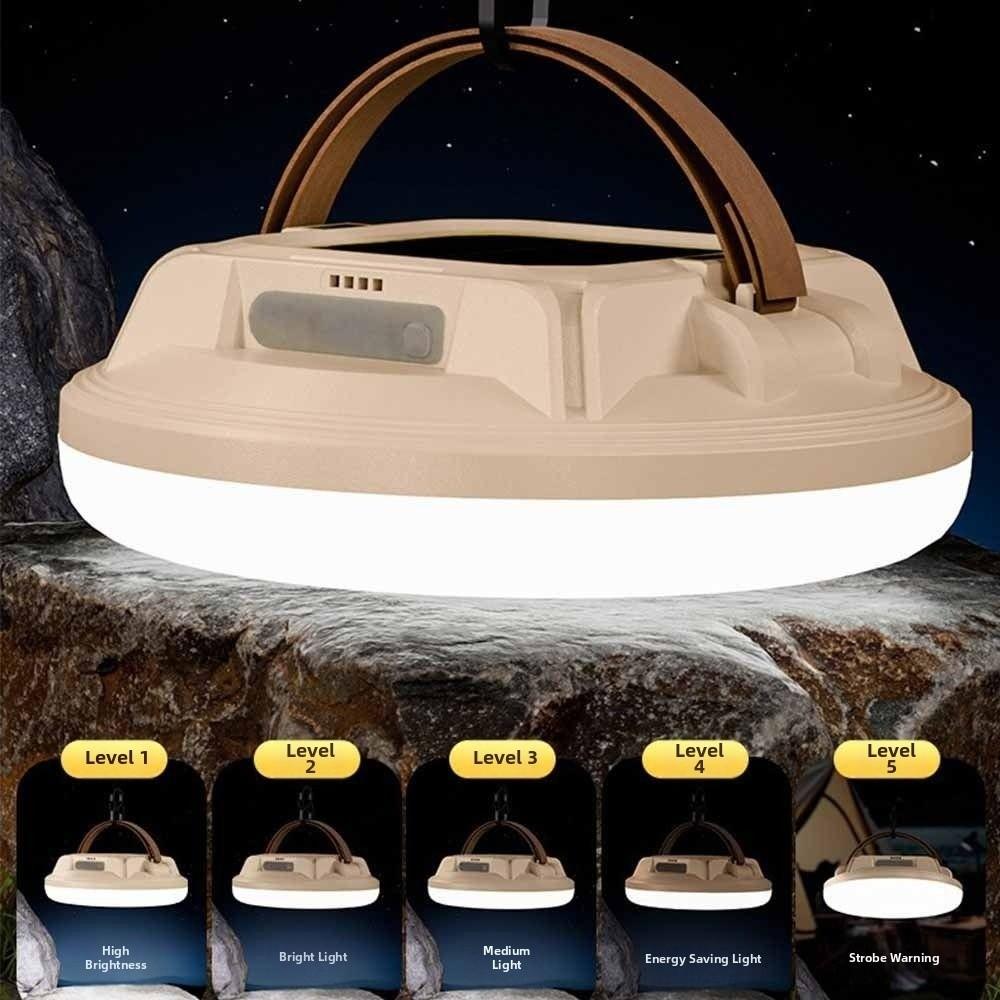 Hanging Hook Solar LED Camping Light Rechargeable Battery Working Repair Lamp  Tent Use