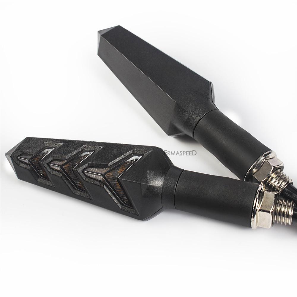 4 STÜCKE Fließende LED Motorrad Blinker Motorrad Blinker 12V Gelbe Lampe Blinker Für Roller Quad Bike Elektro