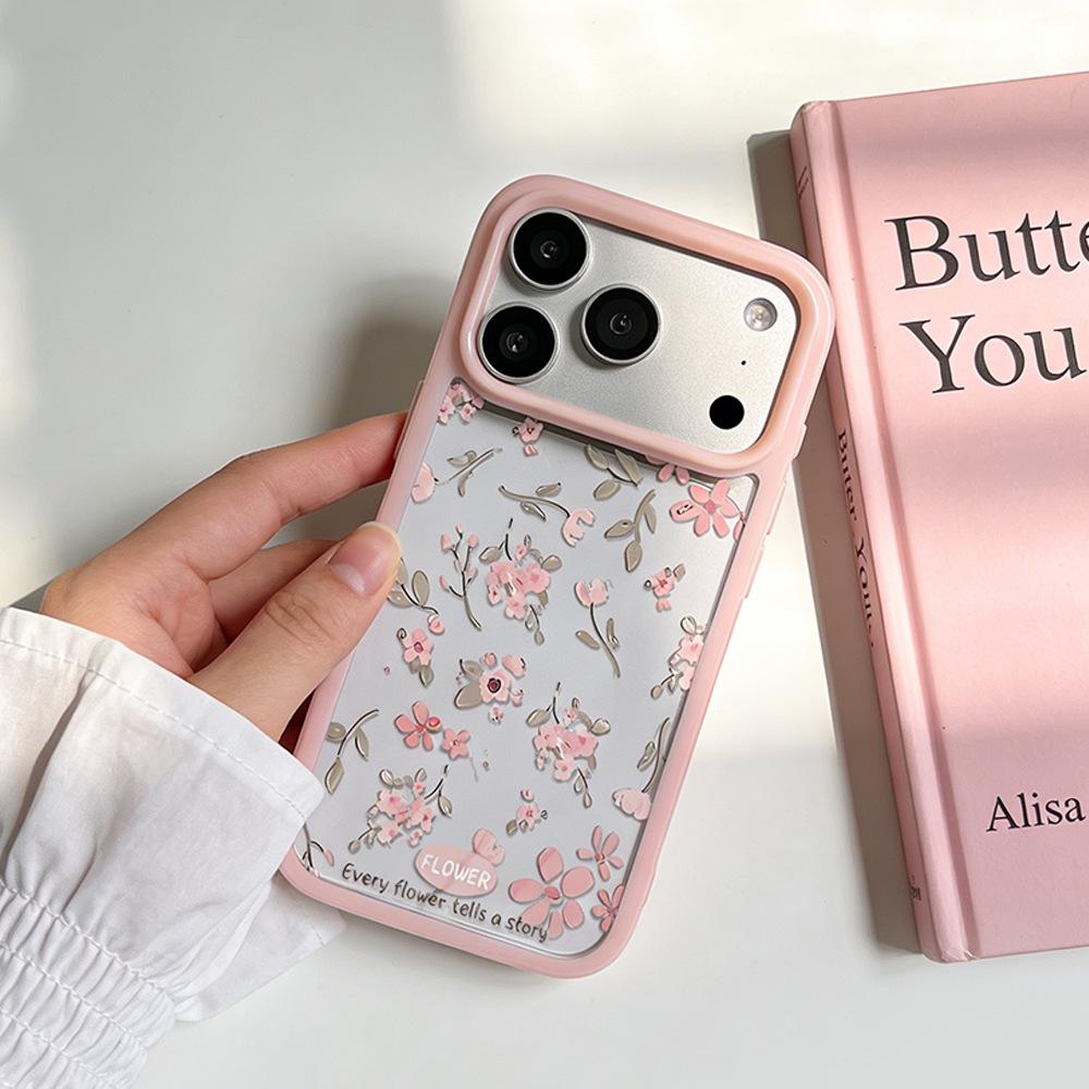 

Spring Floral Phone Case for Apple 17 Promax - Drop-proof Transparent Cover, Compatible with iPhone 16/15 iPhone 16 Plus
