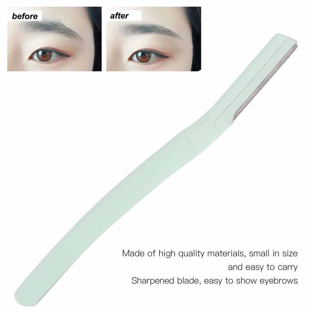 Zastřihovač obočí Nerezový Protiskluzový Zelený Holicí strojek na obočí s Bezpečnostním krytem pro úpravu obočí a holení obličeje