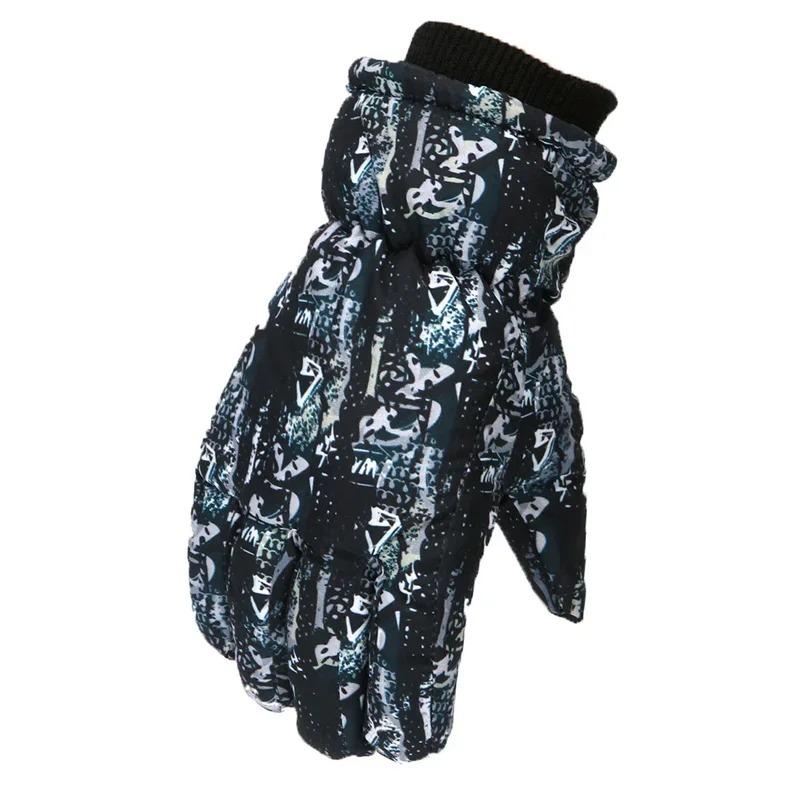 Children Thermal Ski Gloves Winter Outdoor Waterproof Windproof Fleece Child's Warm Snowboard Gloves for Skiing Riding.