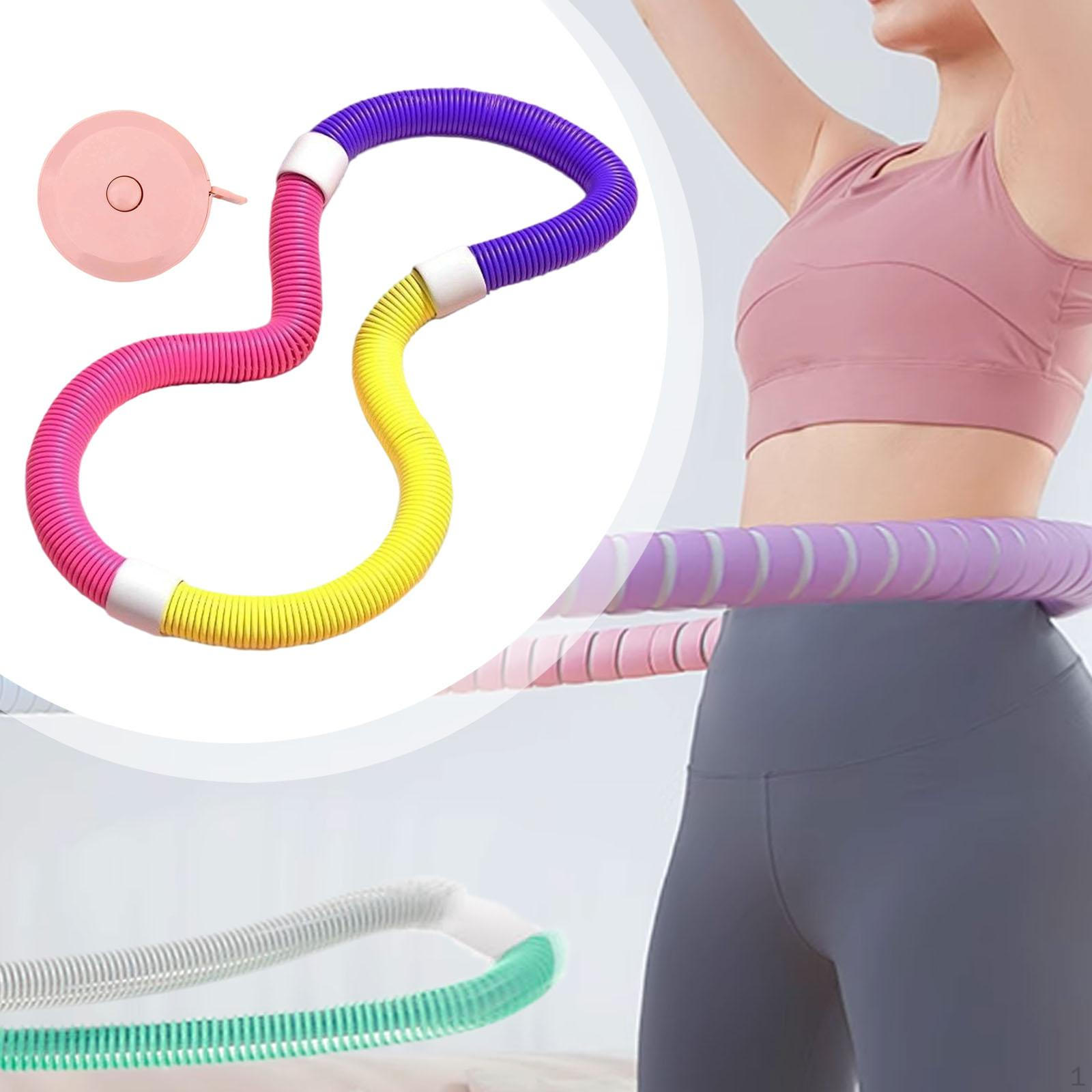 

160см ПВХ Удобный Складной Утяжеленный Фитнес Обруч для Использования в Помещении и на Открытом Воздухе, Идеальный pink yellow 1kg