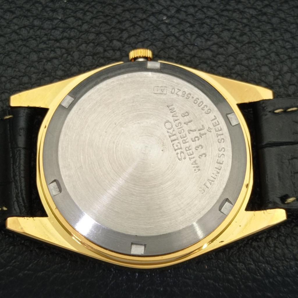 REFURBISHED VINTAGE SEIKO 5 AUTOMATIC JAPAN MENS BLACK DIAL WATCH A434390-2 R120-a434390