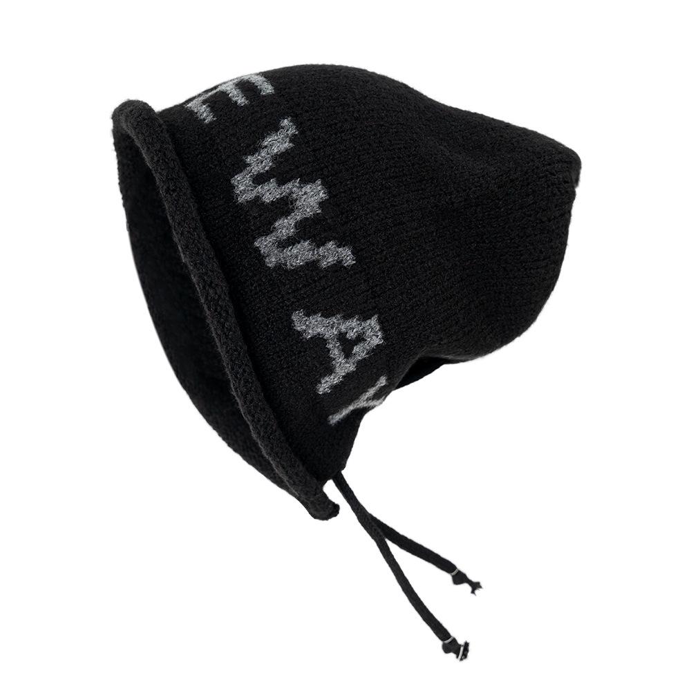 

Женская вязаная шапка-бини с кулиской – Теплая, облегающая голову модель для большого обхвата головы, с отворотом, осень/зима.