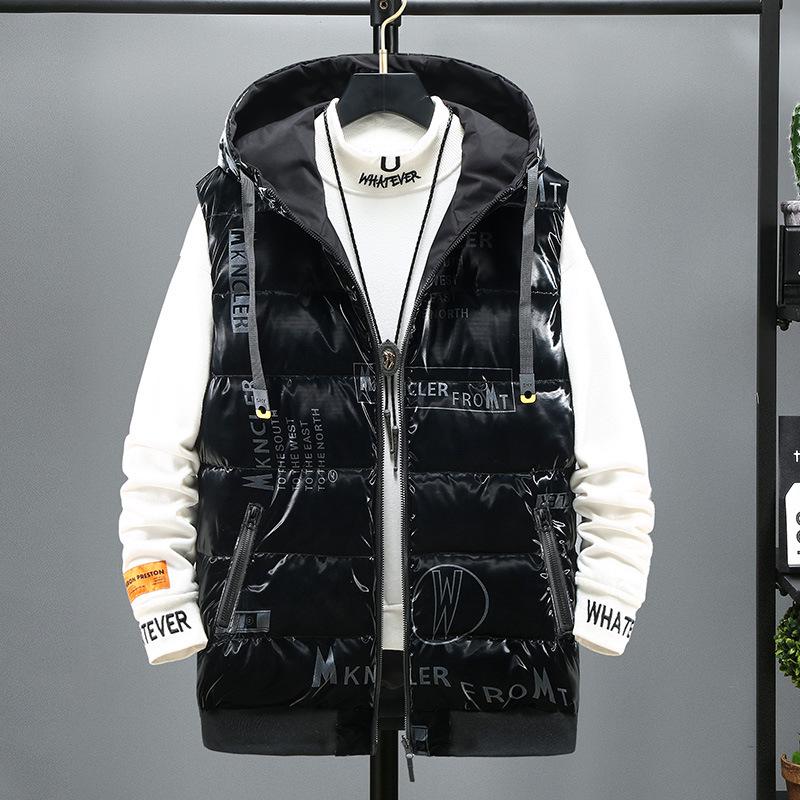 Glossy Reversible Vest - Trendy Plus Size for Men 2211
