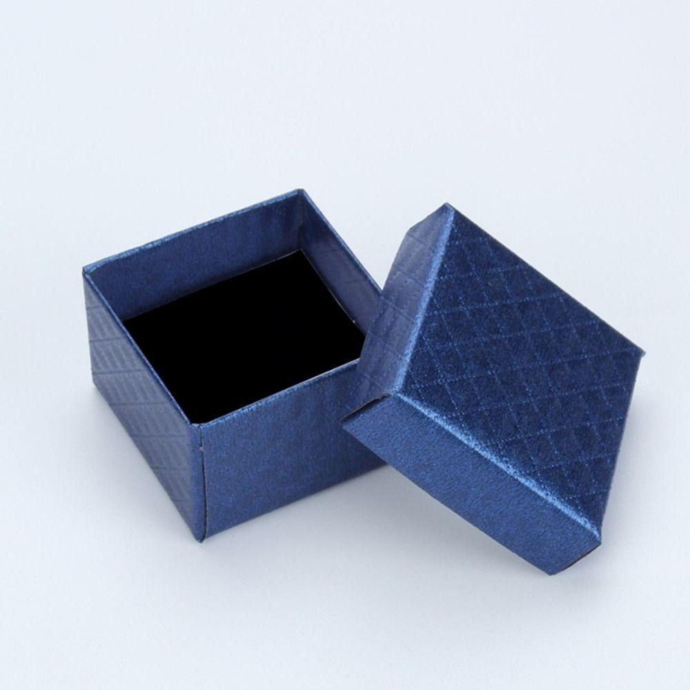6Pcs Sponge Case Jewelry Gift Box Paper Jewelry Display Box High Quality Ring Box Wedding Favors