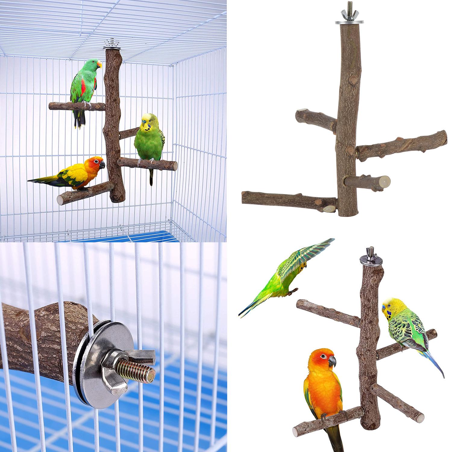 

for cage Bird Cage with Stand Bird Cage Accessories Wood Bird Perch Natural Bird Toys Bird Perch