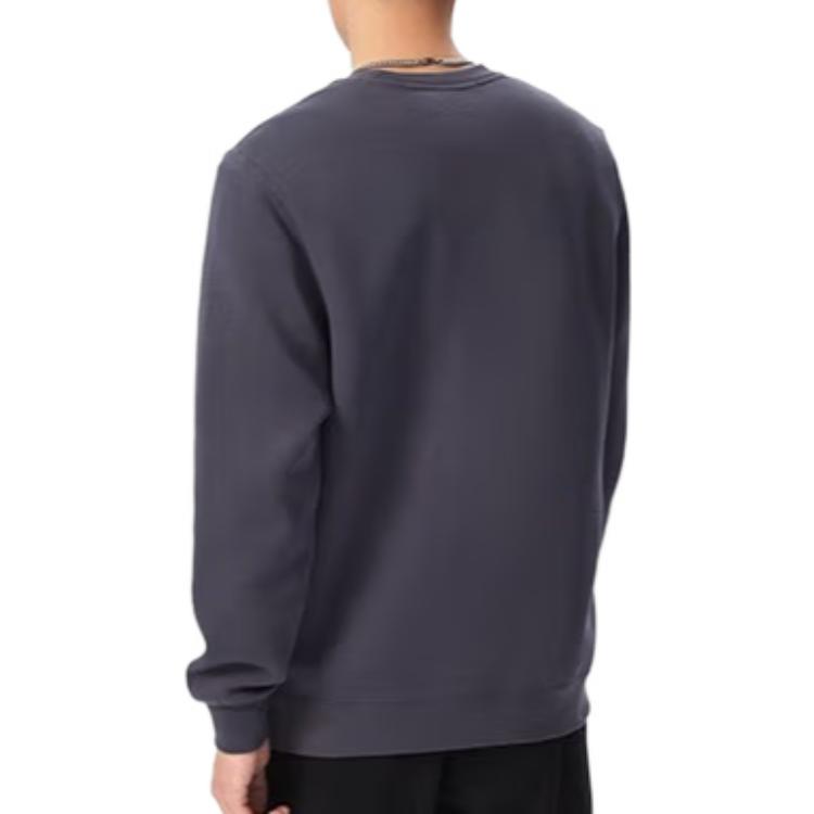 Li-Ning Badfive Tiger Mountain Print Sports Pullover Sweatshirt Men Tops Grey AWDS135-2