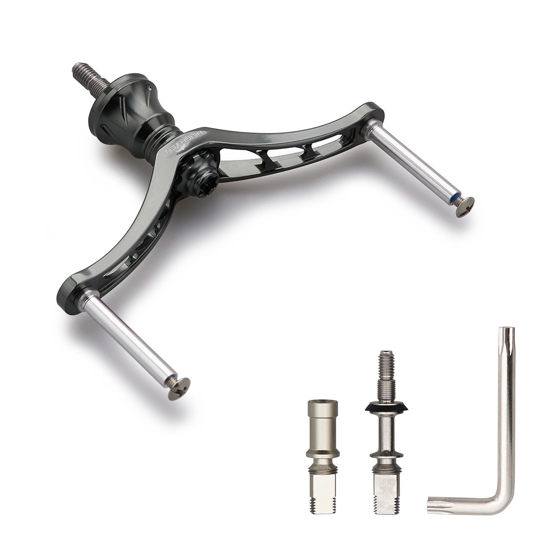 

HEIGHTEN Reel Handle for Shimano and Daiwa Spinning Reels Dark Gray 80/92/95/98/110mm (No Knob) (80mm - (22STELLA/23AIRITY)) (101)