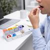 Large Capacity Smart Pill Case Reminder 7 Lattice Weekly Pill Organizer Colorful Drug Container Supplement Organizer