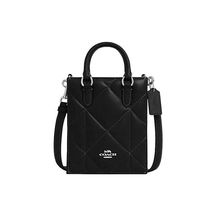 COACH N/S Sheepskin, With Cow Leather Trunk Bag, Tote Bag, Shopping Bag, Handbag Mini Women's Black CJ580-SVDTV