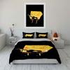 Yellow Cartoon Character Playing Guitar. Bedding Sets Duvet Cover Sets Duvet Covers Pillowcases(1 * Duvet Cover 2 * Pillowcases, Without Duvet Insert)