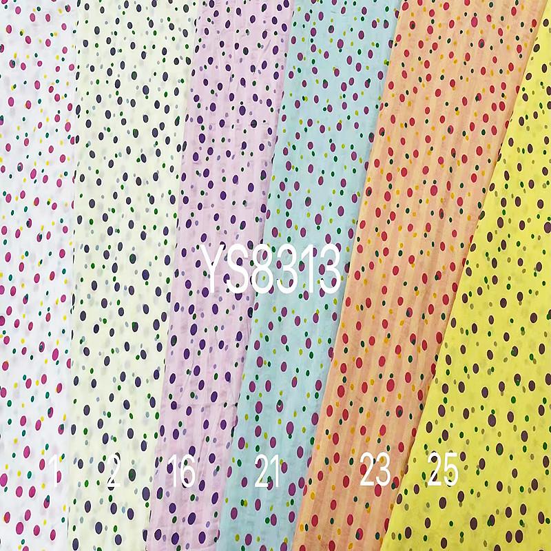 Hot Selling Rayon Clip Dot Jacquard Woven Print 50% Rayon 50% Cotton Floral Fabric Manufacturer for Lady Dress