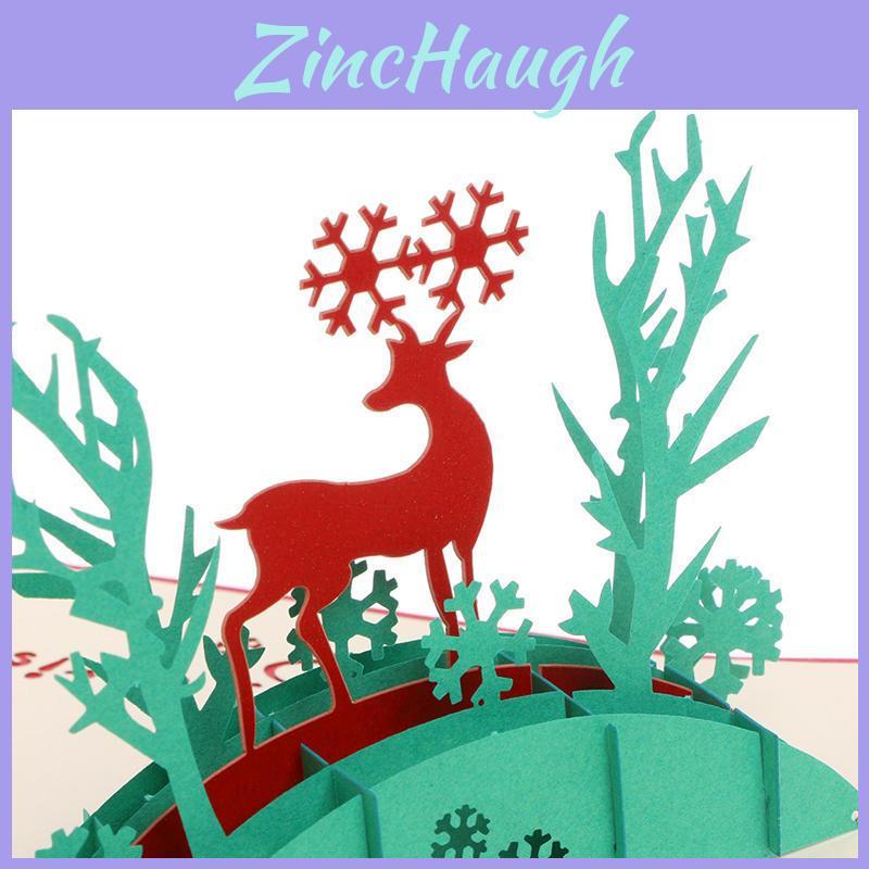 Exquisite 3D-Grußkarte mit Weihnachts-Hirsch-Design, ideal für Geburtstage und Partys