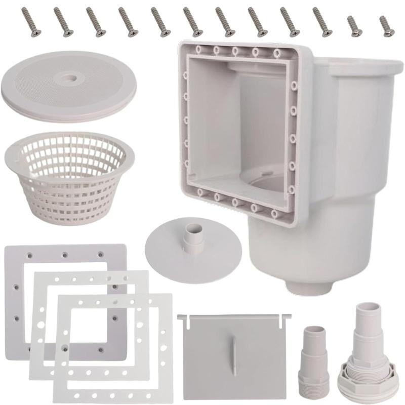 

Набор скиммера для наземного бассейна Настенные отверстия Профессиональная деталь скиммера для бассейна Простая установка Подходит для улучшения очистки 1