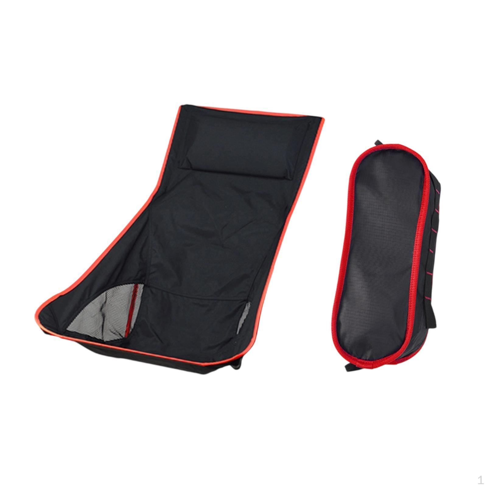 

Складное пляжное кресло-замена с сумкой для хранения и поддержкой шеи Red